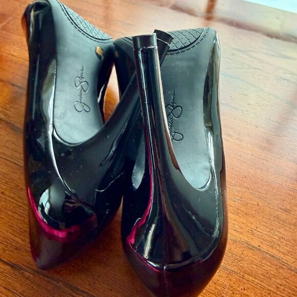 Jessica Simpson Calie Pump in Black Patent Size 9 Faux Leather - Picture 10 of 14